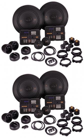 乐天商城 - オーディオセービングバンドル: (2) ペア Kicker 51KSS504 5.25インチ カーオーディオコンポーネントスピーカー (1インチツイーター付き) (アイテム数 4)