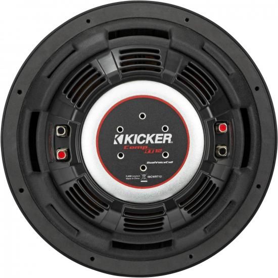 Kicker 48CWRT124 CompRT 12インチサブウーファー、DVC、4オーム