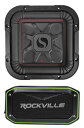 オーディオセービングバンドル: Kicker 46L7T82 8インチ 700ワット L7Tカーサブウーファー (1個)、Solo-Baric Sub L7T82バンドル、Rockville Rock Anywhere