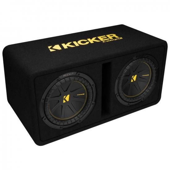 Rakuten - Kicker 50DCWC102 デュアルCompC 10インチサブウーファー（通気孔付きエンクロージャー、2オーム）
