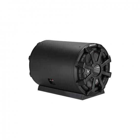 【商品名】Kicker 46CWTB102 TB10 10インチ ロード型 耐候性サブウーファーエンクロージャー パッシブラジエーター搭載 - 2オーム、400ワットKicker 46CWTB102 TB10 10-inch Loaded Weather-Proof Subwoofer Enclosure w/Passive Radiator - 2-Ohm, 400 Watt【カテゴリー】 サブウーファー : Component Subwoofers【メーカー】 KICKER【商品説明】昔ながらのクラシックを現代風にアレンジした TB は、厚い ABS 構造を特徴とし、片側にアクティブ CompR ウーファー、もう片側に Reflex Sub が装備されています。革新的なブラケットシステムにより、TBは水平にも垂直にも簡単に設置できます。どこにでも設置できます。TB に搭載された CompR サブは、強力なセラミック マグネット、高度なサスペンション、優れた熱管理システムを備えており、路上での重低音と長寿命を実現します。（参考）A modern take on an old-school classic, the TB features thick ABS construction, and comes equipped with both an active CompR woofer on one end, and a Reflex Sub on the other.An innovative bracket system allows the TB to be mounted with ease: horizontally or vertically. Put it anywhere.The CompR sub mounted in the TB features a powerful ceramic magnet, an advanced suspension and superior heat management system for big bass and long life on the road.