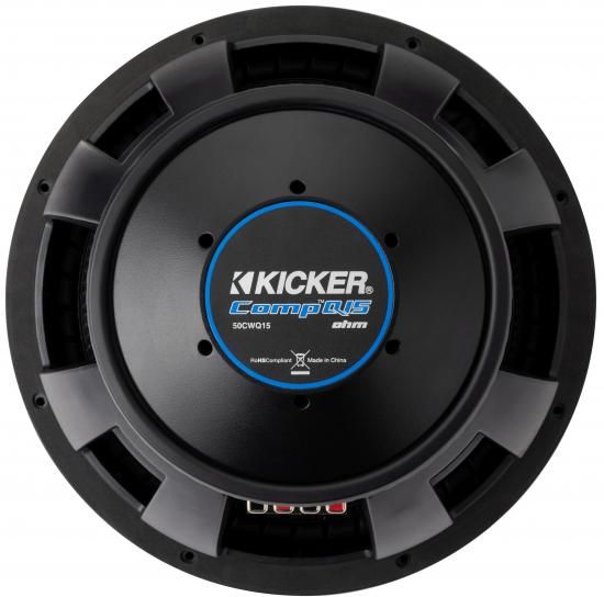 Kicker 51CWQ152 CompQ Qクラス 15インチ サブウーファー、デュアル 2オーム