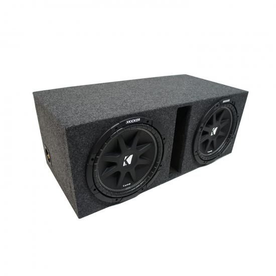 乐天商城 - KICKER 43C124-N ユニバーサルカーステレオベントポートデュアル12インチComp C12サブボックスエンクロージャ付きバンドル - 最終2オーム