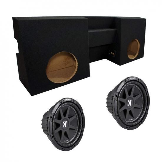 Rakuten - American Sound Connection Kicker バンドル 2005-2012 トヨタ タコマ ダブルキャブ 43C104 Comp C10 デュアル 10インチ ロードサブボックスエンクロージャ