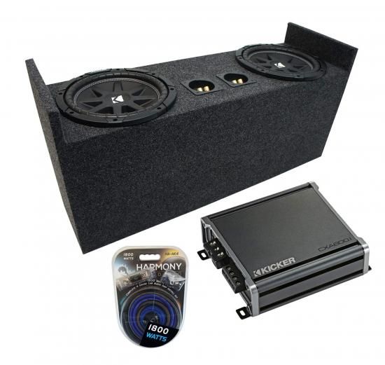 Harmony Audio 1987-2006 Jeep Wrangler YJ TJ Kicker バンドル Comp C10 デュアル 10インチ カスタム サブボックス エンクロージャ & CXA800.1 アンプ対応