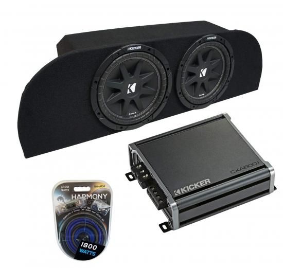 Harmony Audio 03-08 Nissan 350Z クーペ ストラットキッカーバンドル Comp C10 デュアル 10インチサブ..