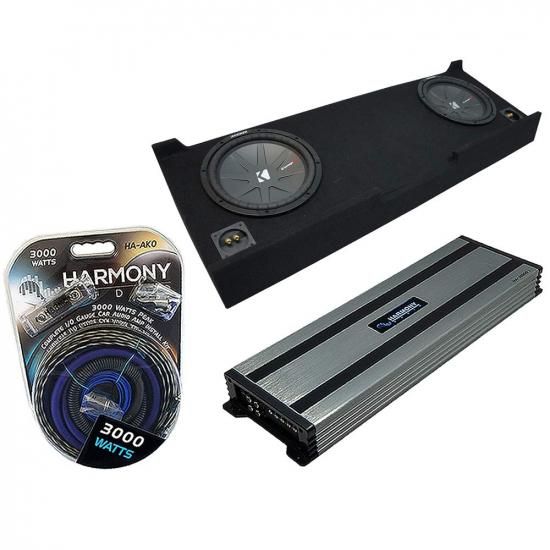 Harmony Audio 2007-2013 GMC Sierra クルーキャブトラック対応 Kicker バンドル CompR CWR10 デュアル..
