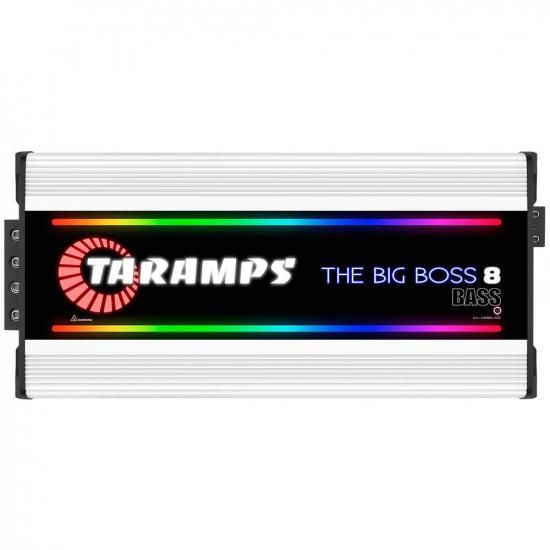 Taramps The Big Boss 8 Bass ホワイトバージョン モノブロックアンプ RGBエフェクト 0.5~2オーム 8000ワット RMS マルチインピーダンス カーオーディオシス