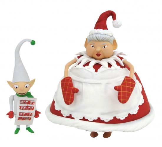 Rakuten - DIAMOND SELECT TOYS ナイトメアー・ビフォア・クリスマス:サイクロプス&ミセス・クロース セレクト アクションフィギュア 2パック、マルチカラー