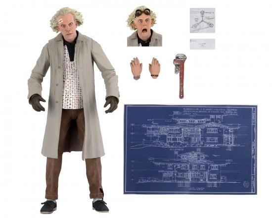 バックトゥザフューチャー 7 アクションフィギュア ドク ブラウン 1955 NECA