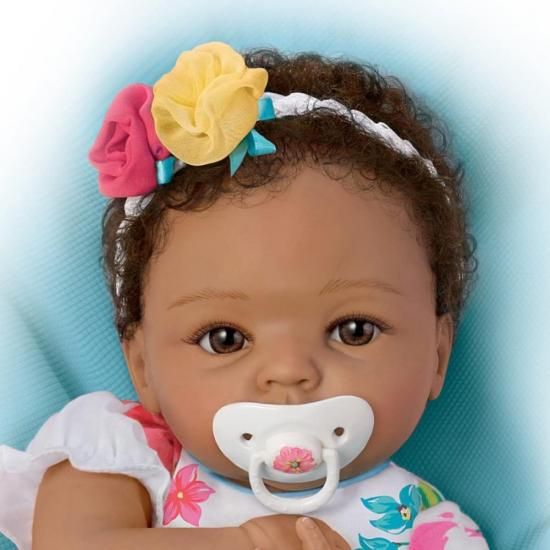 Ashton Drake アシュトン・ドレイク 赤ちゃん 人形 シェリル・ヒル作 リトル＆ラブリー ガブリエル ベビードール 16インチ アフリカ系アメリカ人コレクター 2