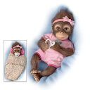 Ashton Drake アシュトン・ドレイク 赤ちゃん 人形 のSo Truly Real Snuggle Suriビニール製モンキーベビードール(手作業で施されたモヘア、カスタムデザイ