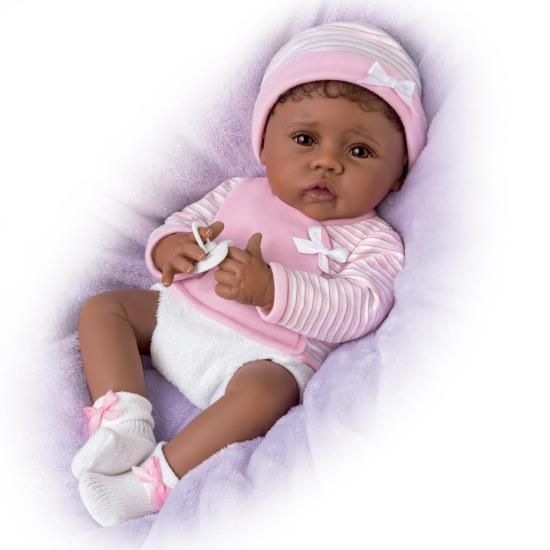 【商品名】Ashton Drake アシュトン・ドレイク 赤ちゃん 人形 ソー・トゥルーリー・リアル・ベビードール リンダ・マレー作、16インチ、ブラウンの瞳、重みのあるボディ（ピンク）The Ashton-Drake Galleries ...