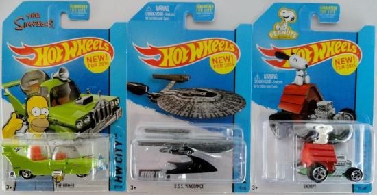 2014 ホットウィール ザ・シンプソンズ ザ・ホーマー、Star Trek スタートレック U.S.S.ヴェンジェンス..