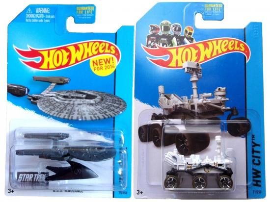 ホット ウィール 2014 Hw City - Star Trek スタートレック U.S.S. ヴェンジェンス & 火星探査車キュリ..
