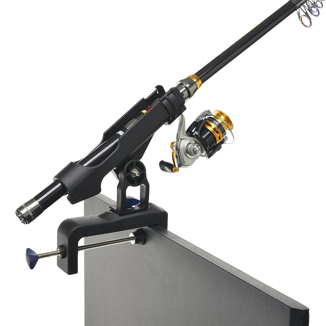 【穴あけ不要の船用釣り竿ホルダー】 ロッド ホルダー 船 釣り竿 釣具 ロッド フィッシング ボート 竿掛けホルダー 竿置き 竿受け 釣りボート用 360度 船などに固定 釣り用品 船舶用品 送料無料 HASAMU worldshop01-10002645 ワールドショップ サンプル画像3