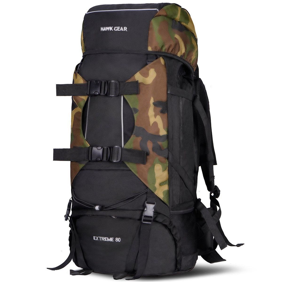 [HAWK GEAR(ホークギア)] バックパック 80L 大容量 防水 アウトドア 防災 災害 登山 旅行 - camoB