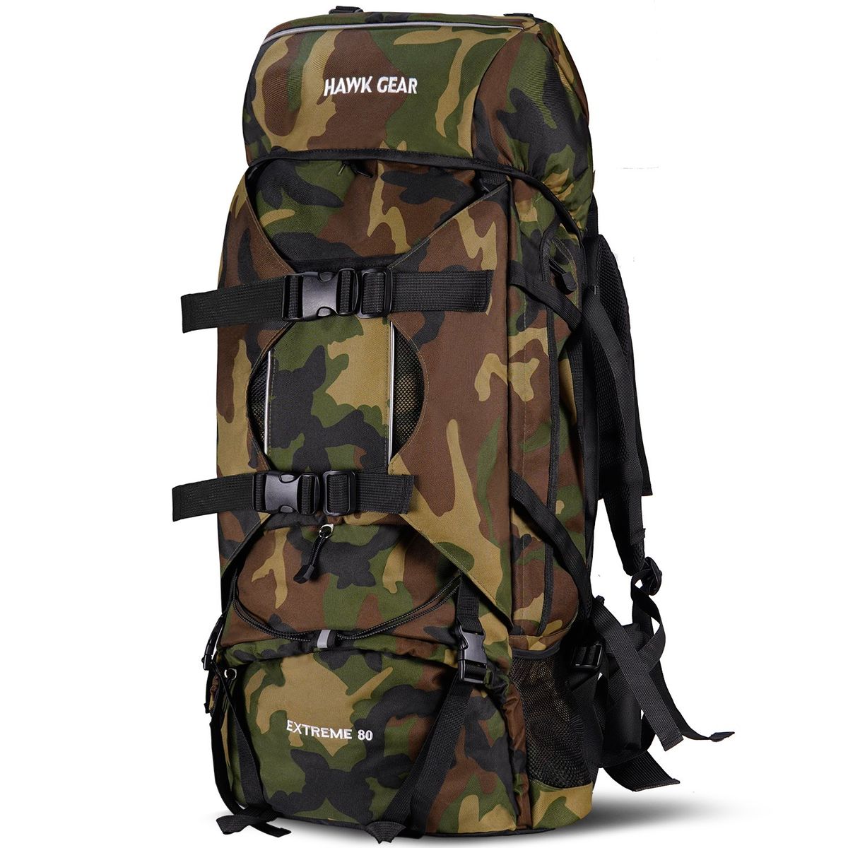 [HAWK GEAR(ホークギア)] バックパック 80L 大容量 防水 アウトドア 防災 災害 登山 旅行 - camoA