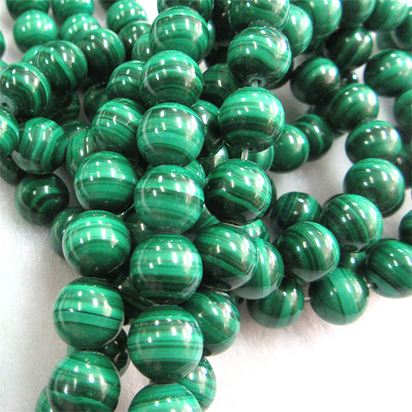 【メール便対応】マラカイト8ミリ1粒売り マラカイト 魔除け 災い除け 天然石 パワーストーン