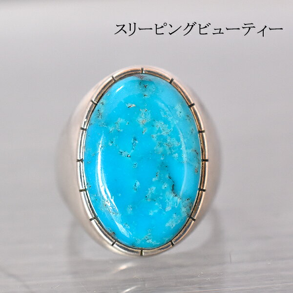 スリーピングビューティー ターコイズ リング 18号 指輪 ジュエリー アクセサリー メンズ ギフト エス..