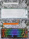 【送料無料】ゲーミングキーボード メカニカルキーボード 透明キーボード RGB18種類LED色変えTYPE-Cデザイン 66キー(US配列)小型 有線キーボード キー防衝突 防水仕様 Windows/Mac IOS対応 仕事PC用/自宅ゲーム用 日本語説明書付き ラッピング対応