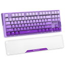 キーボード用リストレストCNCアルミニウム合金アクリル 80% 87 キー透明素材 滑らかな表面 滑り止めつや消しデザイン 人間工学に適合 疲労低減 手首の病気を効果的に予防 シンプルなスタイル ギフトに最適 長さ 36cm*幅 8cm*厚さ1.5cm 各種PCオフィス ホーム(パープル)(2)