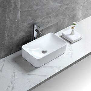 【送料無料!!!】洗面ボウル 置き型 手洗い鉢 洗面台 洗面鉢 手洗い器 洗面器 手洗器 置き型 小型洗面所 浴室洗面台用 陶器製 四角　おしゃれ（470*290*125mm）