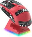 【送料無料】ATTACK SHARK X6 軽量化49g ゲーミングマウス、ワイヤレス/Bluetooth/有線 マウス、 PAW3395センサー、回復率高い リング安定、6種類DPI調節可能、グネット式充電スタンド付き、滑り止めシール付き、急速充電、XP/Windows/MAC/Android適用、人間工学デザイン(2)