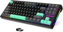 10% OFF 送料無料 ATTACK SHARK M87 メカニカルゲーミングキーボード PBT側刻スタイルキーキャップ 3モード Bluetooth5.0/2.4Ghz/Type-C 87キー アンチゴースト コンパクト 高級カスタム軸—白玉軸 GASKET RGBバックライト 充電式4000mAh 技適認証済み ブラックグリーン(2)