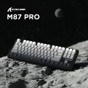 ATTACK SHARK M87PRO メカニカルゲーミングキーボード PBT側刻スタイルキーキャップ 3モード Bluetooth5.0/2.4Ghz/Type-C 87キーアンチゴースト コンパクト 高級カスタム軸—白玉軸 GASKET RGBバックライト 充電式5000mAh 技適認証済み ブラックピンク(2)