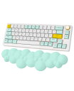 【送料無料】MAMBASNAKE リストレスト キーボード用 曇形 PU マウスパッド 一体型マウスパッド 人間工学 手首クッション 滑り止め 水洗い 耐久性良い 手首疲労軽減 ゲーム 低反発リストレス 仕事用 おしゃれ-グリーン