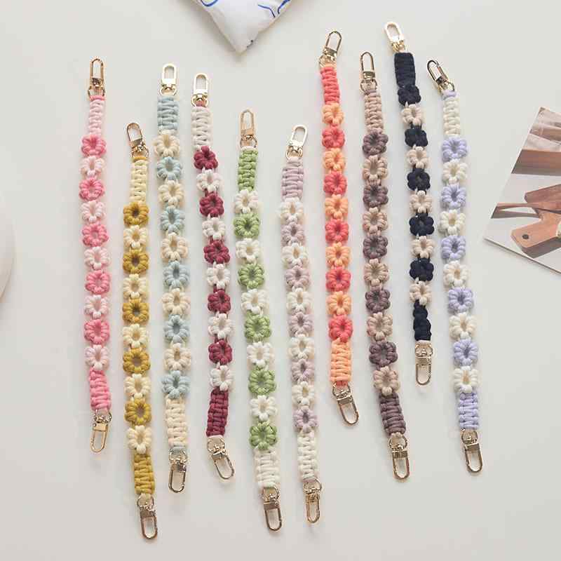 マルチユース バッグチャーム ストラップ ハンドル 女性用 付け替え おしゃれ フラワーモチーフ レディ..