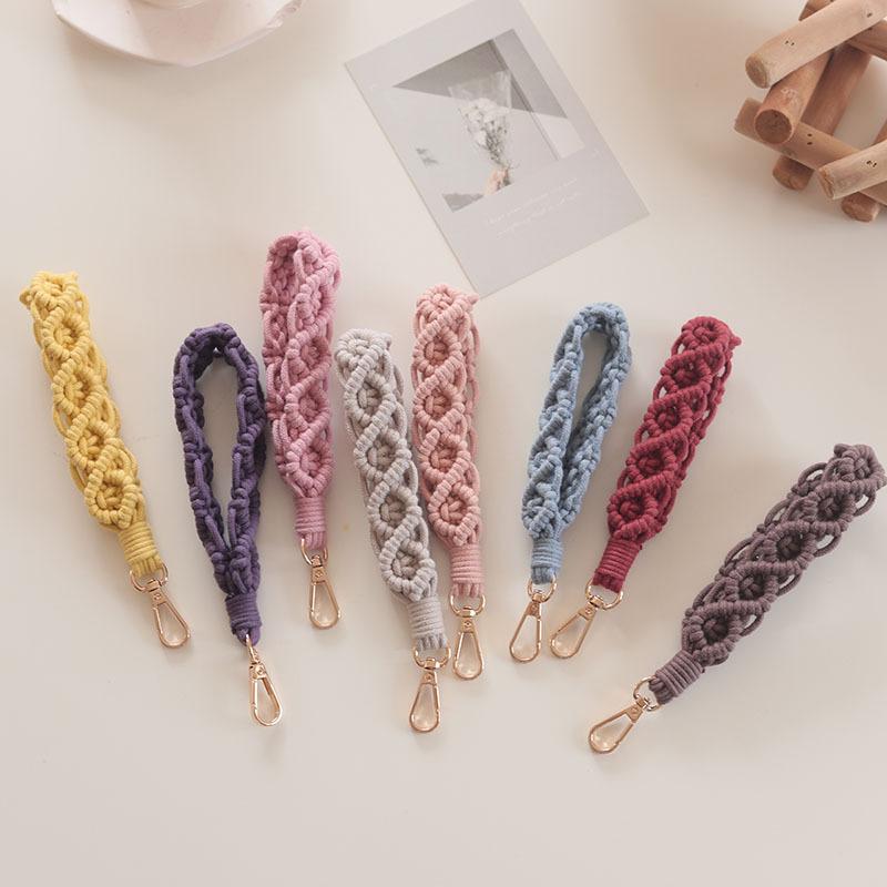 リストバンド コットンコード ファッション雑貨 ボヘミアン キーホルダー 車の鍵チャーム レトロカジュ..