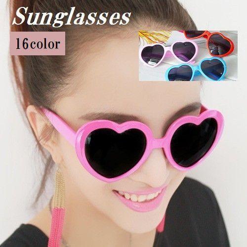 ユニセッ ファッション小物 サングラス おしゃれ レディース カラバリ豊富 かわいい グラサン ポップ 男女兼用 紫外線対策 メンズ ハート お出かけ