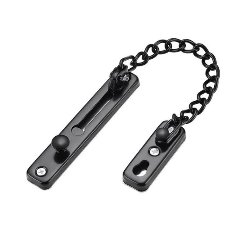 押しボタン式ドアガード ドアチェーン 玄関 不要 粘着式 部屋 補助錠 ステンレスドアチェーン 2本セッ..