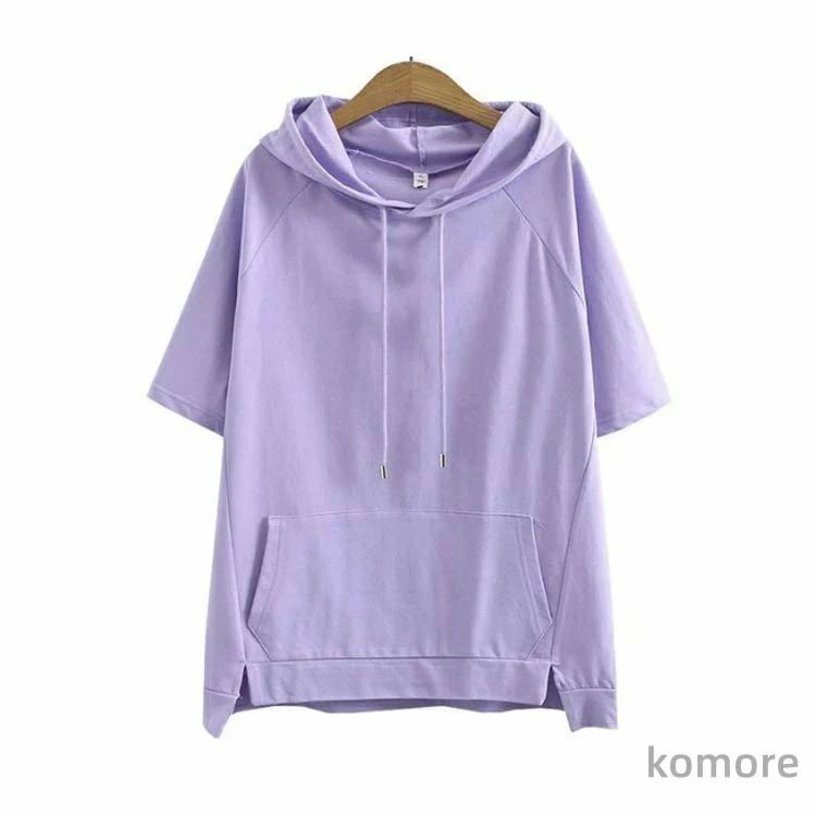 夏物 トップス プルオーバー フード付きtシャ...の紹介画像2