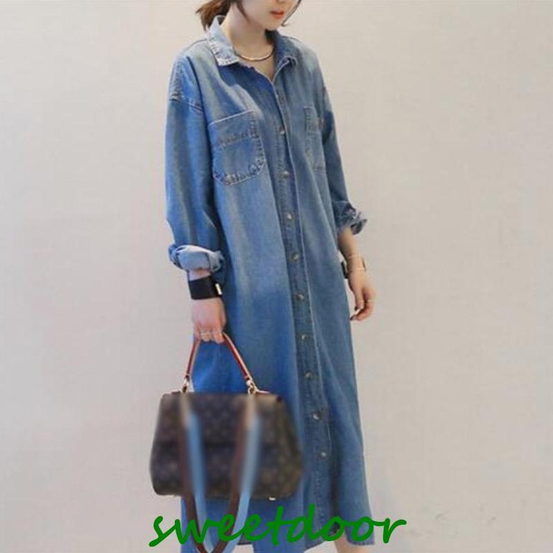 40代 ワンピース 冬 ロング丈 30代 カジュアル ボタンダウン 春 通勤 秋 アウター 着痩せ デニム シャツ 夏 レディース 20代