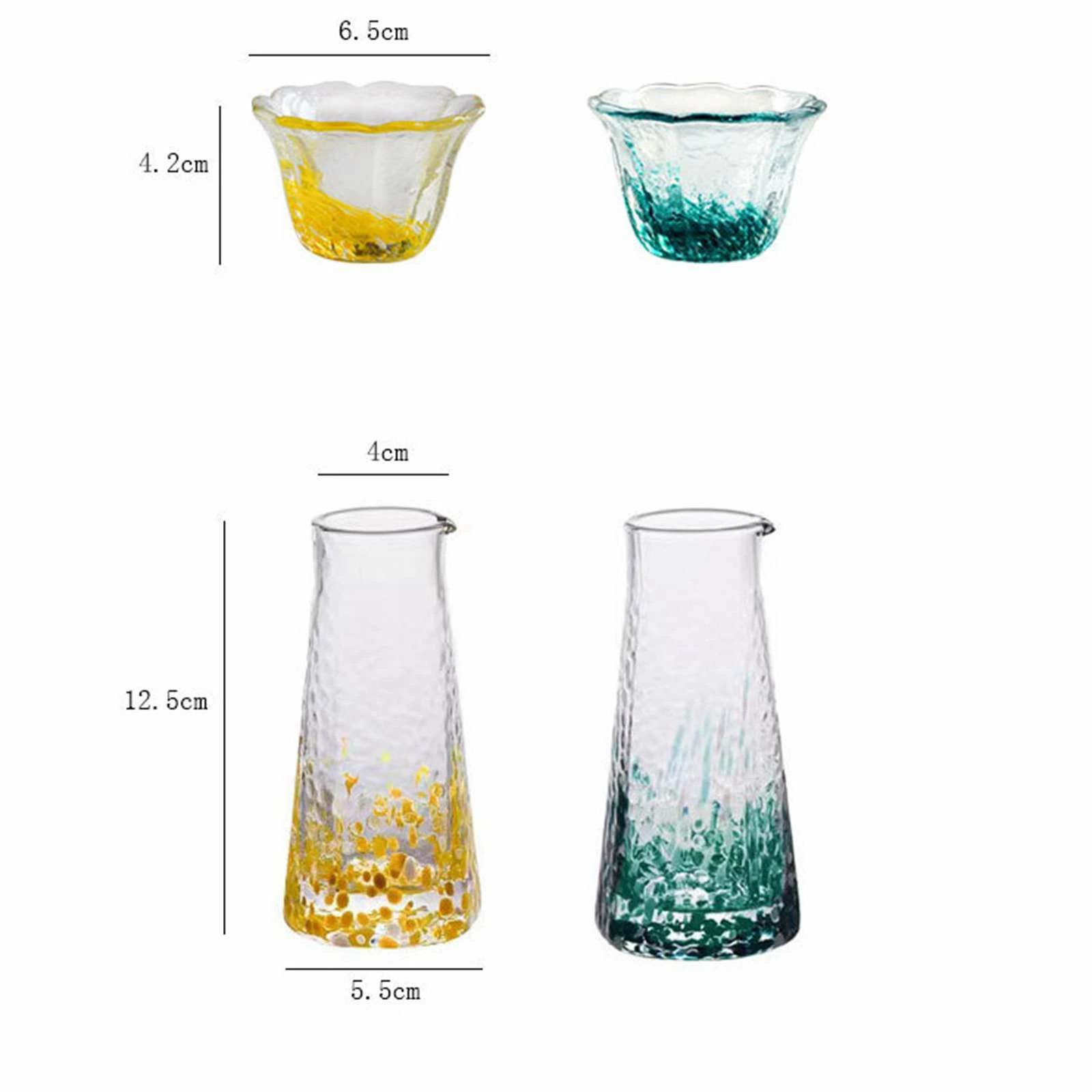 酒器セット 日本酒グラス 和酒徳利セット 和風 ぐい呑み 酒盃 ボトル グラスセット お洒落 業務用 プレゼント 冷酒グラス 徳利 家庭用 和式 おちょこ ガラス ガラス徳利セット ギフトに最適です