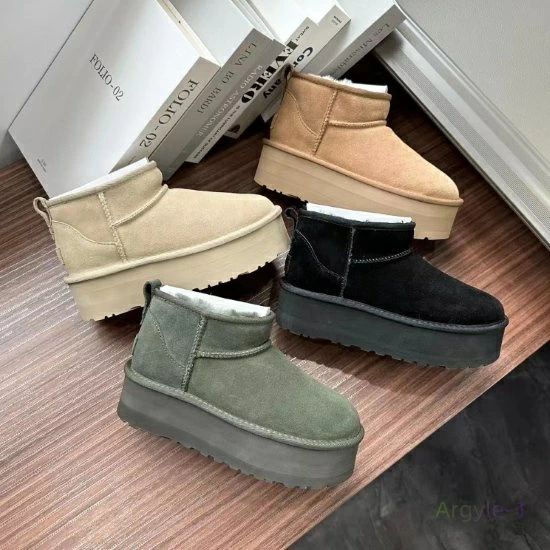 シンプル 女性 履きやすい カジュアル 防寒 おしゃれ お出かけ レディース 靴 暖かい 厚底ブーツ シューズ ショートブーツ 歩きやすい スノーブーツ ふわふわ 無地 冬 もこもこ ムートンブーツ