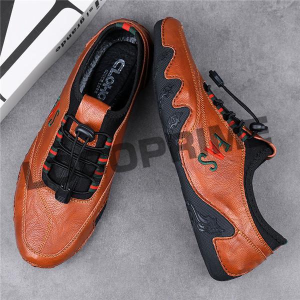 Men'S Sports Shoes - ドライビングシューズ お洒落 軽量 本革 メンズ メンズ カジュアルシューズ ローカット 防滑 スニーカー 本革靴 幅広