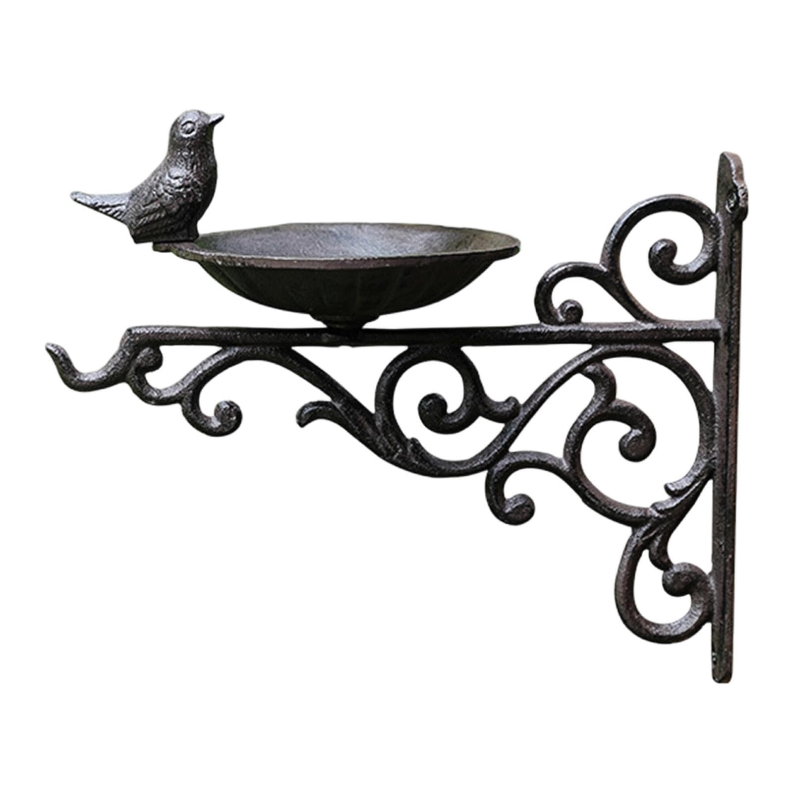 27×23.5 バードフィーダー/バスタブ、レトロな装飾トレイ、金属製のフックで簡単に設置でき、庭、バルコニー、テラス、壁などに吊るすことができます。