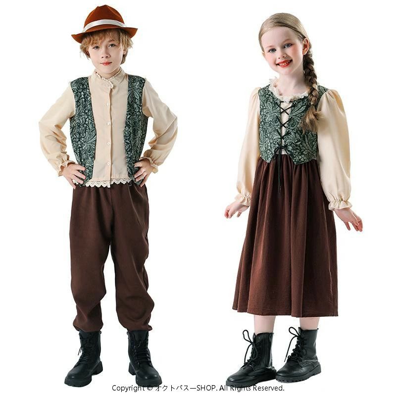 文化祭 ワンピース 民族衣装 発表会 仮装 レトロ 伝統 クラシック イベント コスプレ キッズ 舞台 女の..