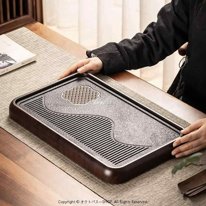 マグネット式 水切り コンパクト 新中式 小型 モダン メラミン樹脂製 排水 おしゃれ 貯水 両用 功夫茶器 家庭用 乾泡茶台 茶盤 茶道具