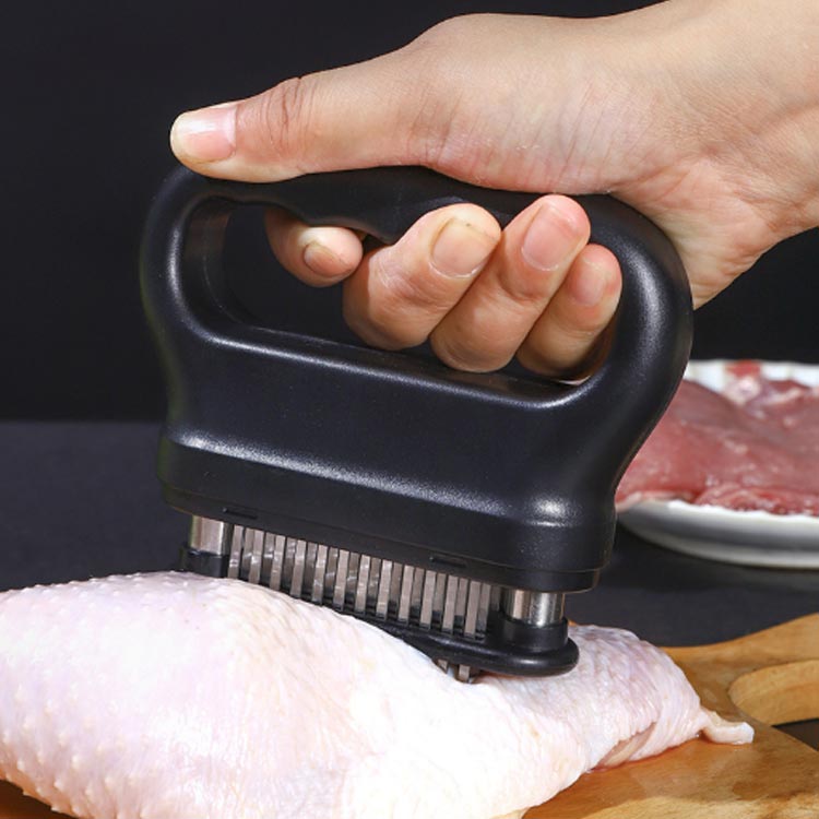 製 錆びにくい 調理小道具 48刃 キッチン用 手持ち キッチン ステンレス 肉たたき 肉刺し 【保護カバー付き】 【保護カバー付き】 ジャカード お肉を柔らかく かつどん ミートテンダライザー 肉刺し器 取り外し可 肉叩き 肉の筋切り器 ステーキ ニクサスプロ