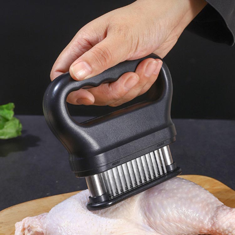 製 錆びにくい 調理小道具 48刃 キッチン用 手持ち キッチン ステンレス 肉たたき 肉刺し 【保護カバー付き】 【保護カバー付き】 ジャカード お肉を柔らかく かつどん ミートテンダライザー 肉刺し器 取り外し可 肉叩き 肉の筋切り器 ステーキ ニクサスプロ