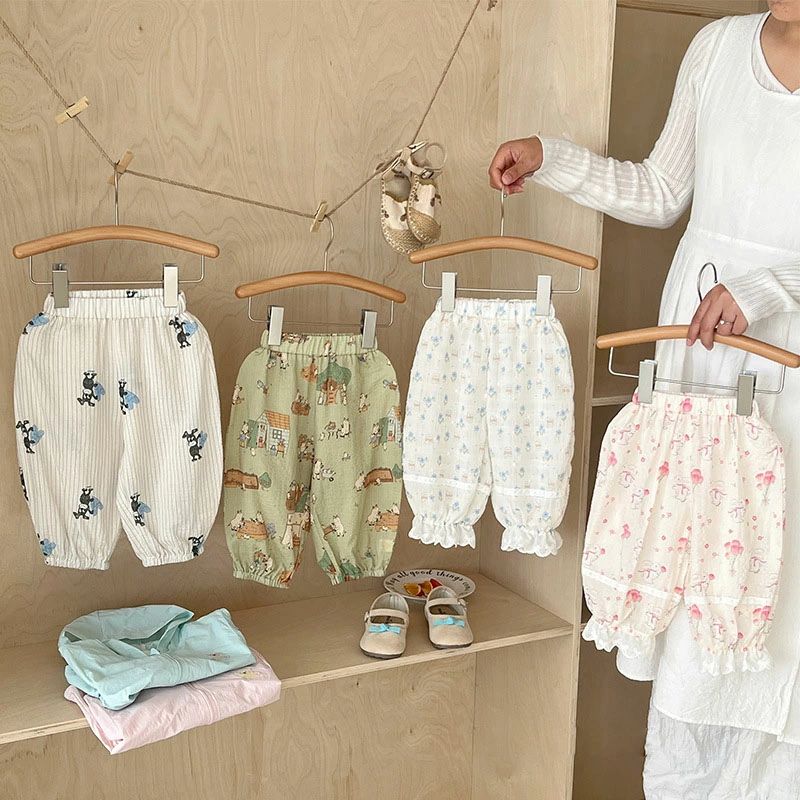 ベビーズボン 綿 キッズズボン パンツ ズボン キッズ ベビー 赤ちゃん 73cm 80cm 90cm 100cm 夏 薄手 涼しい 男の子 女の子 ベビー服 子供服 こども キッズ ロングパンツ 長ズボン 虫よけ 虫刺され防止 幼児 春 夏 秋