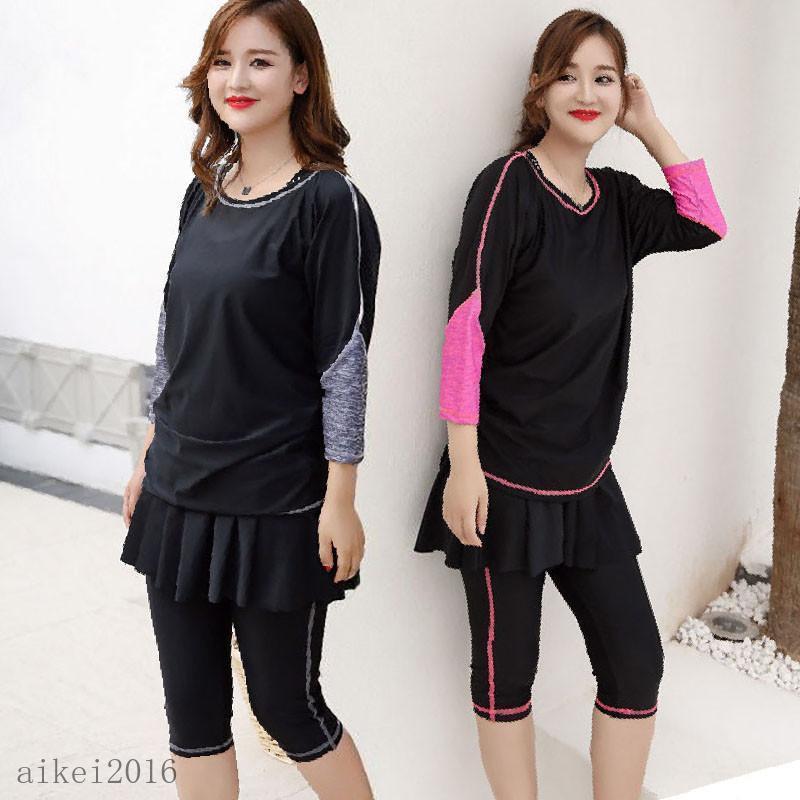 5L 3L 体型カバー 3点セット 4L 7L 水着 タンキニ ラッシュガード 長袖 レディース 大きいサイズ 6L