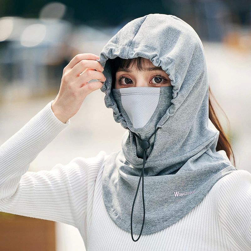 WORLD TEACHの息苦しくない 首 フェイスカバー フード付き UVカット マスク マスク 帽子 ネックカバー あったか防風 フェイスマスク uvカット｜アングル3
