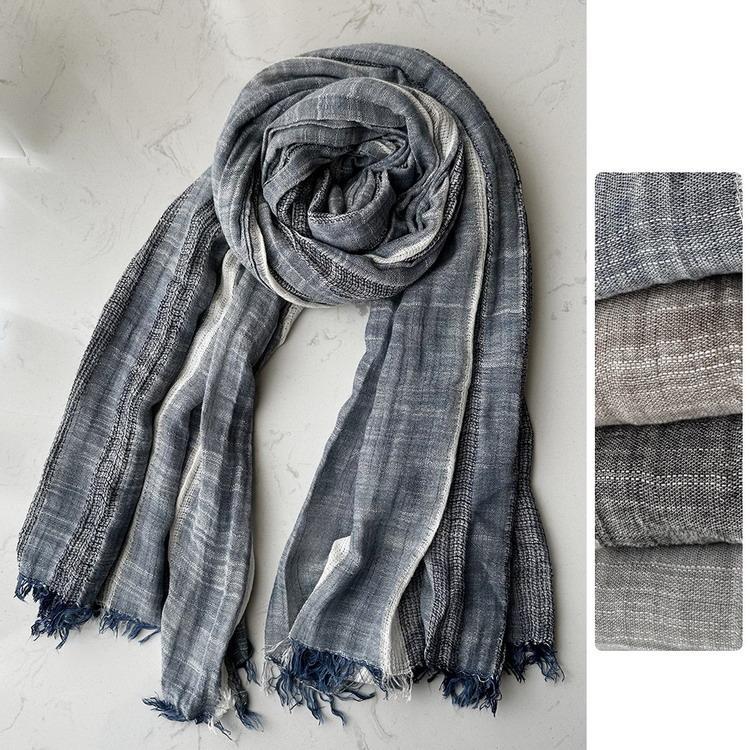 着物 羽織 ストール レディース メンズ 大判 春秋 防寒 100％綿 マフラー 190x80cm ショール 肩掛け