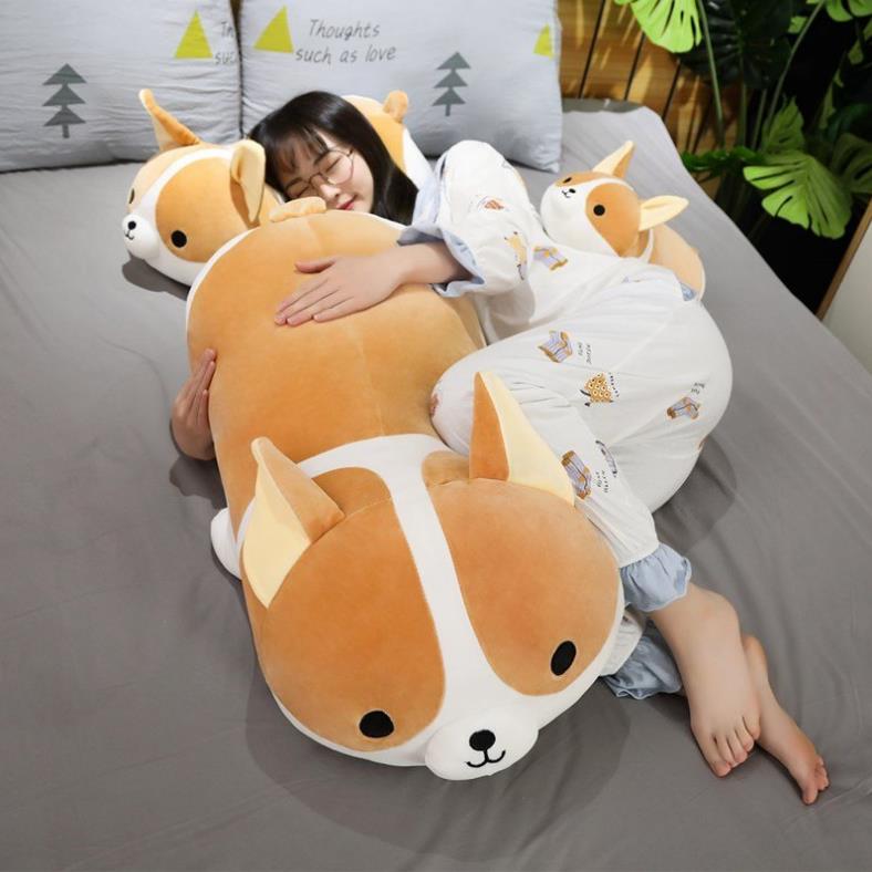 WORLD TEACHのギフト 贈り物 ぬいぐるみ かわいい もちもち 癒しグッズ 誕生日 60cm 抱き枕 コーギー犬 動物クッション アニマル 抱きまくら 犬 いぬ ふわふわ プレゼント｜アングル2